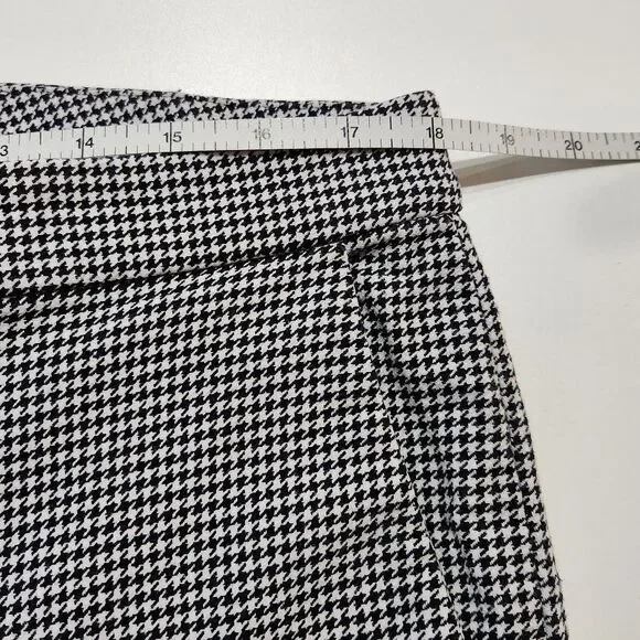 Lauren Ralph Lauren Black White Houndstooth Ankle Pants Career Dark Academia 14 - Picture 10 of 12